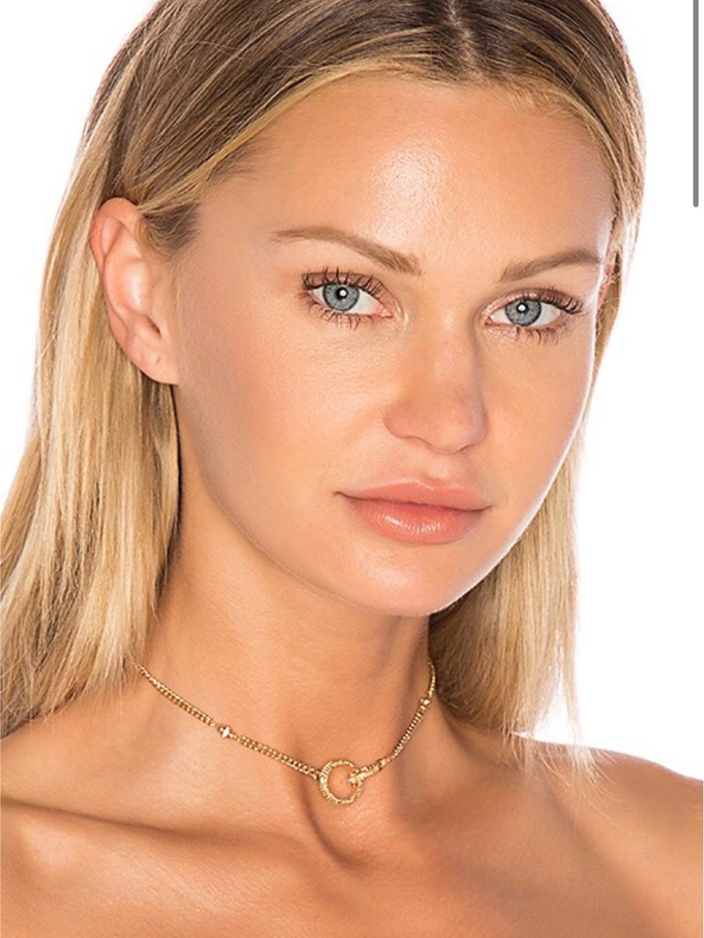 Ettika Gold-Tone Interlocking Circle Center Choker - Picture 7 of 7